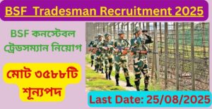 BSF Constable Tradesman Recruitment 2025