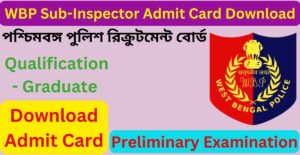 WB Police SI Admit Card 2025