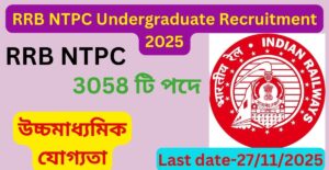 RRB NTPC Undergraduate Recruitment 2025