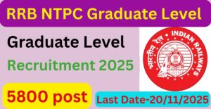 RRB NTPC Graduate Recruitment 2025